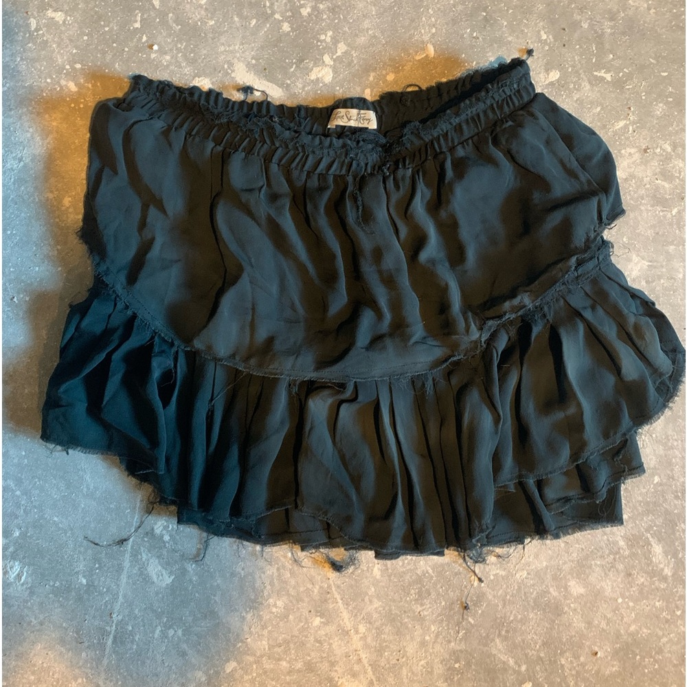Loveshackfancy dark green skirt
